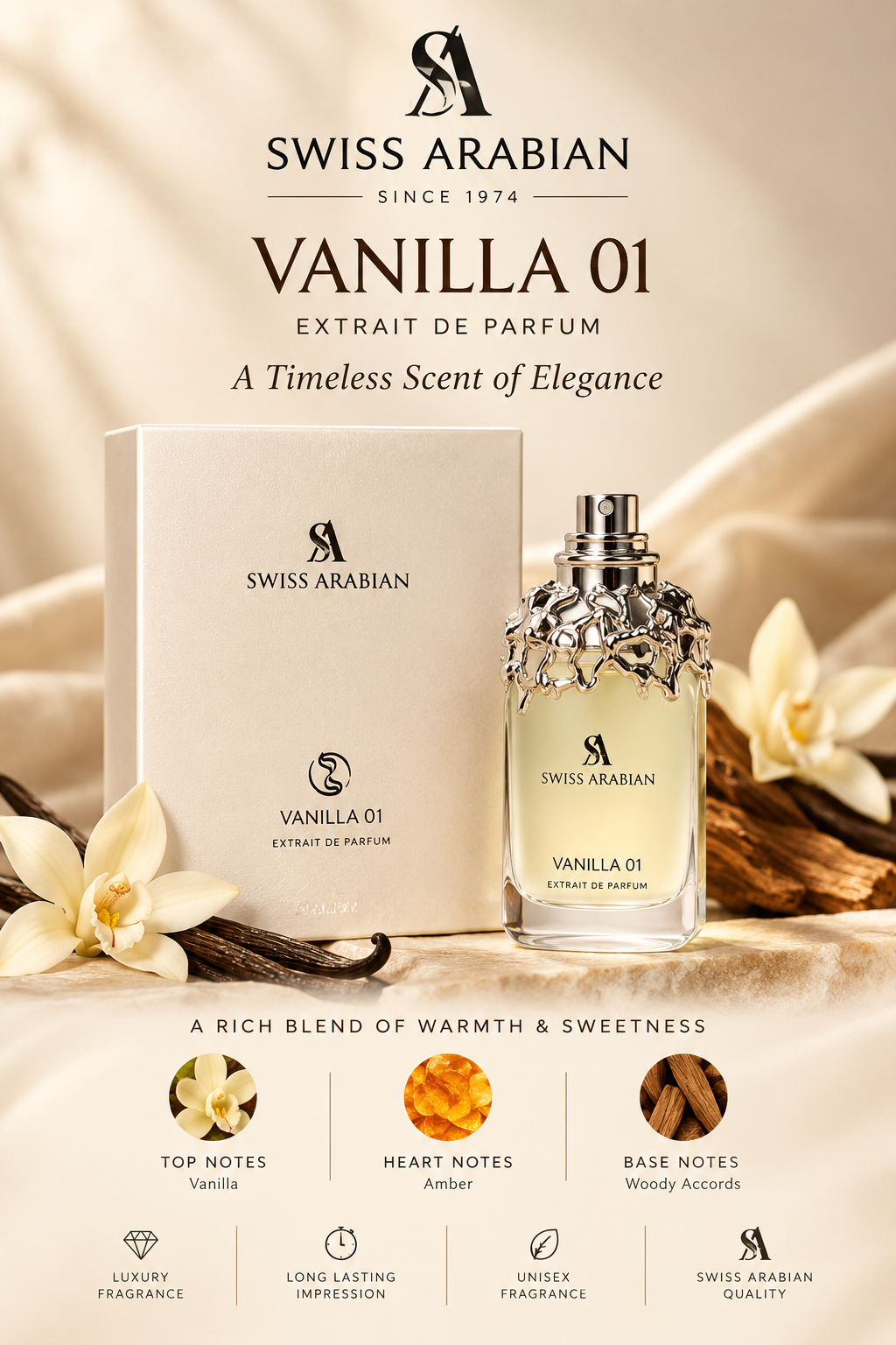 Vanilla 01 by Swiss Arabian - Extrait De Parfum