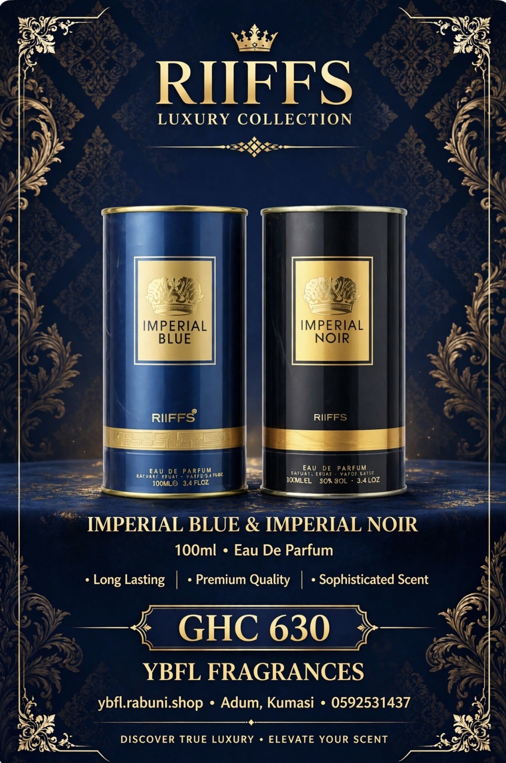 RIIFFS Imperial Blue Eau De Parfum 100ml - Fresh Woody