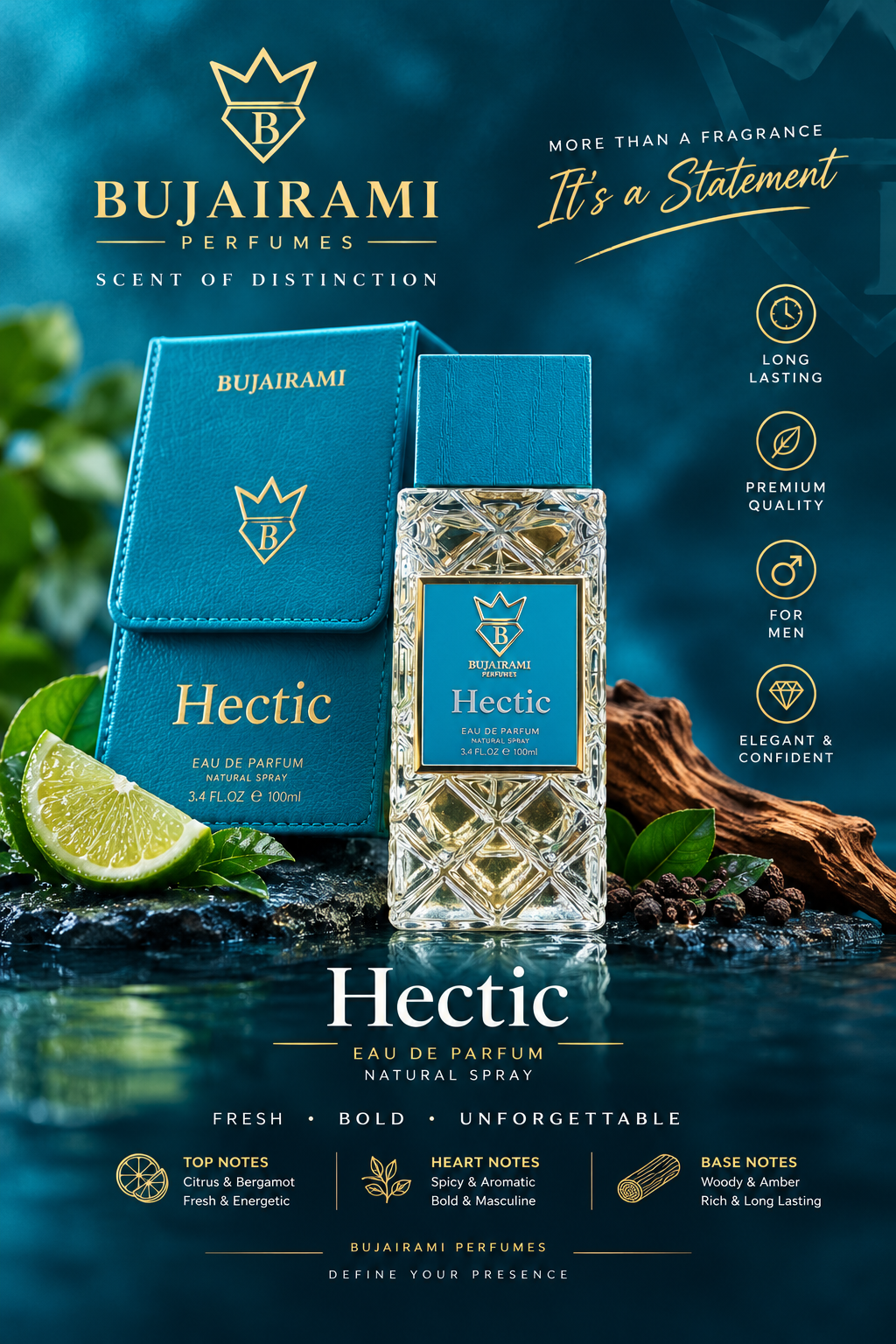 Bujairami Hectic Extrait De Parfum 100ML - Luxury Collection