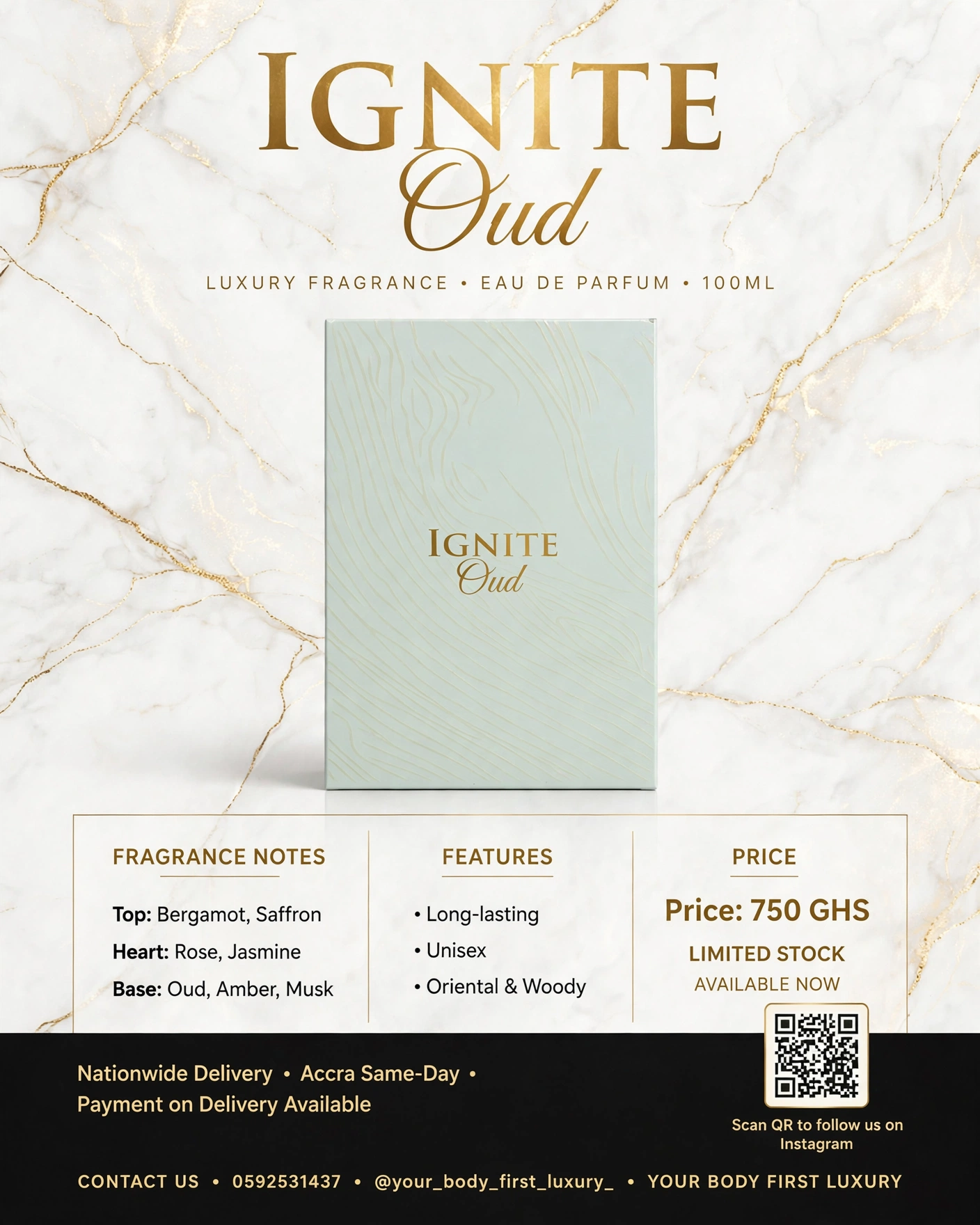 IGNITE Oud by Ahmed Al Maghribi (60ml EDP)