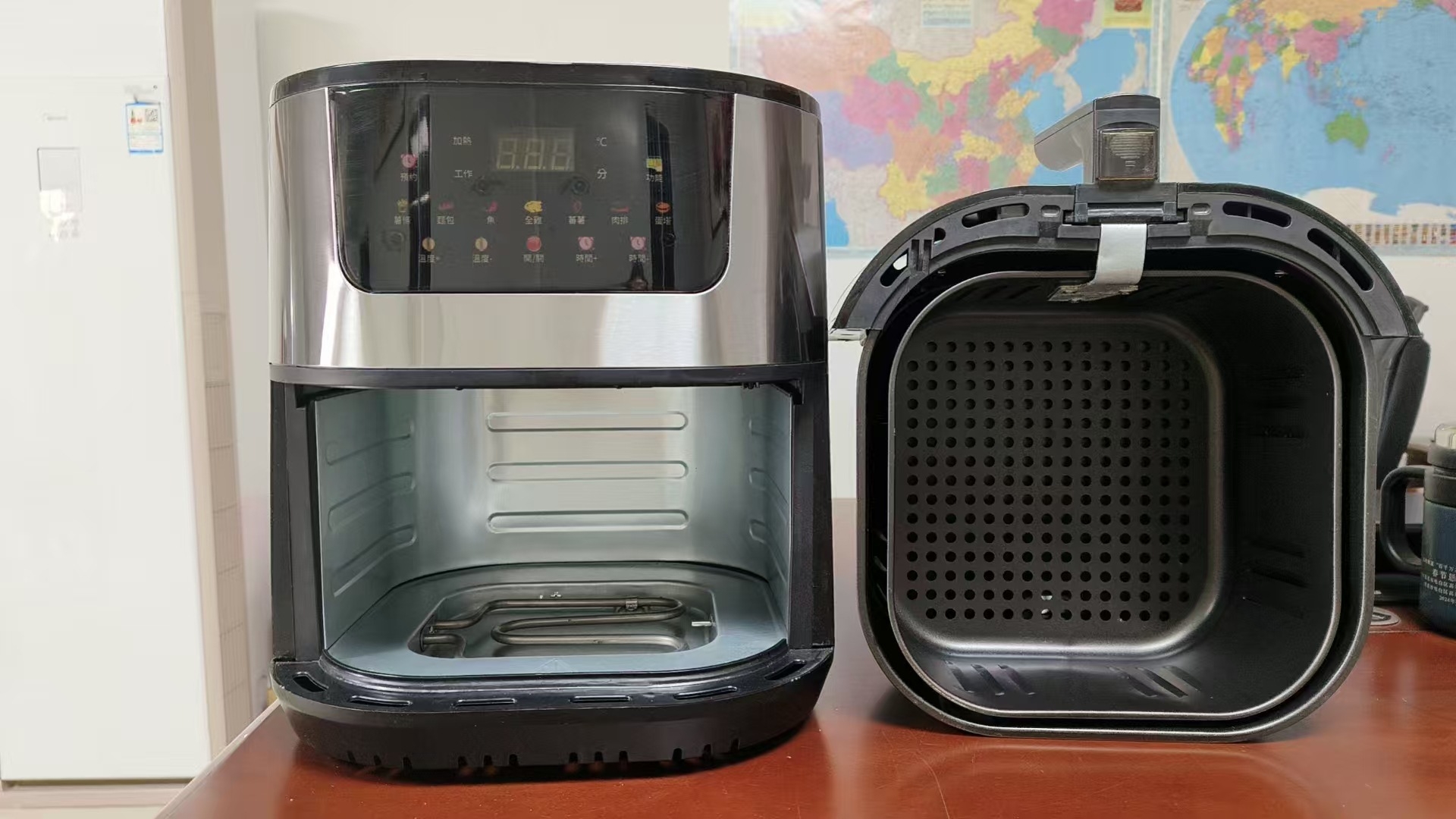 15l airfryer double heating tubes oven plus double frying basket